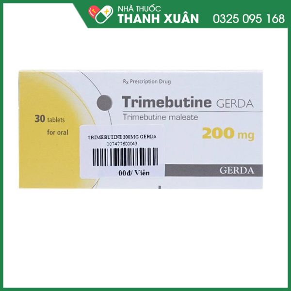 Trimebutine Gerda 200mg trị hội chứng ruột kích thích